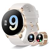 Smartwatch Damen, 1,32 Zoll Touchscreen Fitnessuhr Damen, Wasserdicht Sportuhr Schrittzähler mit Telefonfunktion Herzfrequenz, SpO2, Schlafmonitor