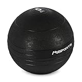 MSPORTS Slam Ball Premium Gewichtsball 3-20 kg Wall-Ball Medizinball (5 kg - Schwarz)