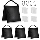 4 Stück Sandbags,Sandsack für Stativ Fotografie,27 x 58.5cm Oxford 600D GegenGewichte mit Haken und Verschließbarem Beutel,zur Beschwerung Abspannung Einer Bespannung