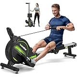 Wenoker Rowing Machine with Magnetic Fitness Trainer, Indoor Device for Home Gym, Cardio Training Device, 160 kg Capacity with LCD Monitor