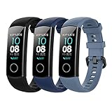 Bexido Armband Kompatibel mit Honor Band 5/Band 4, Silikon Ersatzarmband Ersatz Wechselarmband Replacement Ersatzband Uhrenarmband für Honor Band 5/Band 4