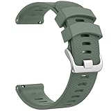 Oumida Armband für Garmin Forerunner 245/245 Music/ 645 / 645Music, Garmin Forerunner 165/165 Music, Forerunner 55, 20mm Wellenmuster Silikon Armbänder Sport Ersatzarmbänder