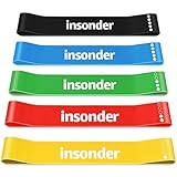 Insonder Fitnessbänder 5er Set - Resistance Bands Set - Widerstandsbänder, Gymnastikband, Fitnessband - Strength Training Equipment - Gummiband Sport - Trainingsbänder + Booty Band