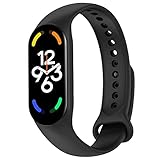 OcioDual Silikonband Wasserdicht Ersatzsilikonband Kompatibel mit Xiaomi Mi Band 7 6 5 Amazfit Band 5 Schwarz Silikonarmband Ersatzarmband Ersatz