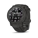Garmin Instinct Crossover Solar, Hybrid-Smartwatch, 45 mm, Solar-Ladegerät, Rugged Design und Super-Luminova-Zeigern, 70 Tage Laufzeit, +30 Sport, GPS, Cardio, SpO2, Activity Tracker (Graphite)