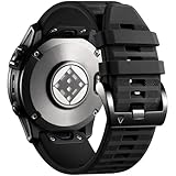 Laffav Kompatible mit Fenix 6 Pro Armband/Fenix 6/Fenix 5/5 Plus/Fenix 7 Pro/Fenix 7 Armband, Silikon QuickFit 22mm Uhren Ersatzarmband für Instinct/Epix Pro Gen 2/Forerunner 945/935,Schwarz