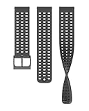 SUUNTO 22 ATH2 Silikon Armband Kompatibel Race, Vertical, 9 Peak Pro, 9 Peak, 5 Peak, Watch Strap Weiches Silikon Ersatzband 22mm All Black S+M