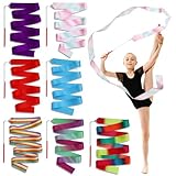 7 Stück Tanzband mit Stab Kinder, 2 m Gymnastikband mit Stab, Tanzbänder Kinder – Ideal für Rhythmische Sportgymnastik, Kindertanz, Talentshow, Spielspaß, Fitness, Zirkus und als Geburtstagsgeschenk