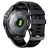 ANBEST Armband für Garmin Fenix 7 Pro/6 Pro/EPIX 2 Armband, 22mm Quick Fit Ersatzarmband für Fenix 6/5/EPIX Pro 47mm/Forerunner 955/965/945/935/Approach S62/Descent G1 Armbänder, Schwarz