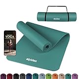 ALPIDEX Yogamatte 183 x 60 x 0.8 cm Phthalatfreie Fitness Matte E-Book Tragegurt rutschfest Gymnastik Turnen Pilates Sport Physio HIIT Yoga Trainingsmatte Isomatte Hautfreundlich, Turquoise