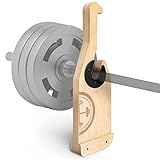 POWER GUIDANCE Hölzerne Hantelstange Deadlift Jack Hantelstangenheber für Krafttraining, Mini-Hantelständer Rutschfester Griff Geeignet zum Be- und Entladen von Hantelscheiben