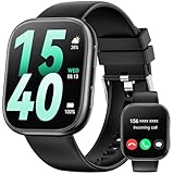 Smartwatch Herren Damen, 1.83' HD Fitnessuhr mit Telefonfunktion, Fitness Tracker mit SpO2 Pulsmesser Schlafmonitor Schrittzähler, 100+ Sportmodi Sportuhr, IP68 Wasserdicht Smart Watch für Android iOS