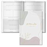 BIROYAL 5 Minuten Tagebuch | die Kombination aus Mindfulness- & Dankbarkeitstagebuch | Journal für Selbsterliebe & Motivation | Achtsamkeitstagebuch