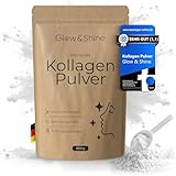 Glow & Shine Kollagen Pulver 500g – Premium Hydrolysat [Abgefüllt in Deutschland] | 100% Rein & Ohne Zusatzstoffe | Geschmacksneutral | Kollagen Peptide Typ 1 & 3 | Perfekte Löslichkeit