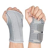 NuCamper Atmungsaktive Handgelenkstütze Handgelenk Bandage Mit Metallschiene-Stabilisator Männer Frauen Handgelenkbandage Verstellbare Handgelenkschiene für Arthritis, Sehnenentzündung, Verstauchung