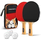 PRO-SPIN Tischtennisschläger – Hochleistungs-Tischtennis 2er-Set | Premium Tischtennisschlaeger, 3-Sterne-Tischtennisbälle, Kompakte Aufbewahrungstasche | Für Drinnen & Draußen