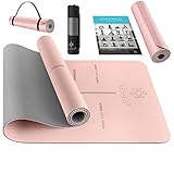 KESSER® Gymnastikmatte mit Tragegurt rutschfest TPE Yogamatte Gepolstert & rutschfest Fitnessmatte, 183 x 61 Trainingsmatte für Fitness Sportmatte, Pilates & Gymnastik Workout extradick (Rosa)