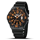 HANPOSH Herren Uhr Uhren Herren Männer Analog Quarzuhr 30M wasserdichte Armbanduhren mit Datum Casual Designer Uhr für Männer Silikon Armband