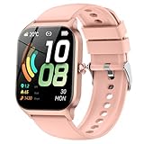 Smartwatch Damen, 1,85' Smart Watch mit Sprachfunktion, 115+ Sport-Modus Fitness Tracker mit Schrittzähler/Pulsoximetrie/Sauerstoffsättigung/Schlafüberwachung, IP68 Uhr für iOS Android(Perlrosa)