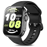 Smartwatch Damen mit GPS und Alexa Built-in, 1.85'Fitnessuhr mit Telefonfunktion, Pulsmesser,Schlafmonitor, Spo2, Schrittzahler, 100+ Sportmodi Fitness Tracker Sportuhr für Android iOS (Schwarz)