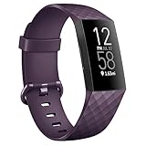 Vancle für Fitbit Charge 4 Armband Damen Herren,Silikon Sport Ersatzarmbänder Uhrenarmband für Fitbit Charge 3 Armband/Fitbit Charge 4 SE Armband/Fitbit Charge 3 SE Armband(S,DunkelViolett)