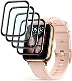Schutzfolie Kompatibel mit AGPTEK LW31 1.69' Smart watch, [4-Stück] 3D Gebogene Kanten, Anti-Scratch, Blasenfrei, Anti-Fingerabdruck, Bruchsicherer Displayschutzfolie