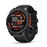 Garmin fēnix 8 47mm – hochwertige Multisport-Smartwatch mit 1,4' AMOLED Touch-/Tastendisplay, Taschenlampe, TOPO-Karten, über 80 vorinstallierte Sport-Apps, Telefonie, Music Pay