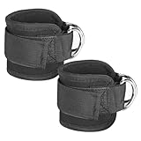 Fußschlaufen Kabelzug Kickbacks Fußschlaufe Verstellbarer Fußmanschetten Kabelzug Fussschlaufen Kabelzug Ankle Straps Gym mit Doppelten D-Ringen für Männer und Frauen Gesäßmuskeln Beintraining 2 Stück