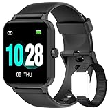 Blackview Smartwatch, 1,85 Touchscreen-Fitnessuhr mit Blutsauerstoff, Herzfrequenz, Schlafüberwachung, wasserdichter, Aktivitätstracker mit Schrittzähler-Stoppuhr, Smartwatch für Herren Damen