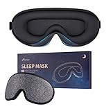 Schlafmaske Augenmaske für Frauen Herren Seide weicher Schaumstoff komfortable Schlafbrille Augenabdeckung Augenbinde in der Nacht Block Out Licht für Reisen Yoga Nap,Grau