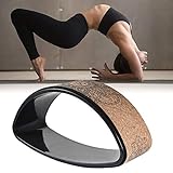 windyday Yoga Rad Natürliches Zum Dehnen, Rutschfester Yoga Wheel Rolle Für Yoga Posen Dehnübung, Rückbeugen, Flexibilität, Belastbarkeit Bis 200KG (Ellipse)