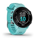 Garmin Forerunner 55 – GPS-Laufuhr mit 1,04“ Always-On-Farbdisplay, täglichen Trainingsempfehlungen, Laufzeitprognose, über 15 Sport-Apps und bis zu 14 Tagen Akkulaufzeit.