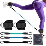 5 Stück Knöchel-Widerstandsbänder, Widerstandsbänder für das Bein-Po-Training, Home Gym Übung Ausrüstung für Mann und Frau, für die Tonisierung der Gesäß und Beinmuskeln (schwarz)