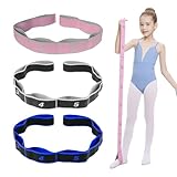 3 Stück Yoga Gurt, 8 Schlaufen Resistance Bands, Yoga Stretching Strap Fitnessband Dehnungsband Gymnastikband für Yoga Stretching Übung Pilates