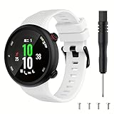 INF Silikon-Ersatz-Uhrenarmbänder, kompatibel mit Garmin Forerunner 45/45S (white, Eine Grösse)