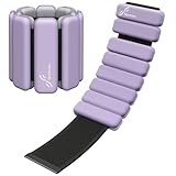 Sportneer Tragbare Gewichtsmanschetten – 2er-Set (Jeweils 0,5 kg & 1 kg) für Damen und Herren, Knöchelgewicht Set für Yoga, Tanz, Aerobic, Laufen, Gehen (Zarter Lavendel)