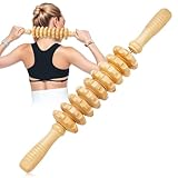 Faszienrolle Holz,Styleholz Faszienstab Holz,Massage Roller Massagegerät,Massageroller für Körperformung,für Rücken Beine, Nacken, Muskelentspannung, Körperformung(9 Runden)