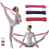 Latex weiches Ballett-Stretch-Band für volle Flexibilität, leicht zu öffnen, für Tanz- & Gymnastik-Training, Dehnen der Füße, Ballett, violett, 21mm wide purple
