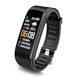 HUYVMAY Fitness Tracker schrittzähler Fitnessuhr wasserdichte Aktivitätstracker mit Pulsmesser Schlaftracker Nachricht Anruf Benachrichtigung, Damen Herren Sportuhr Smartwatch Android iOS Kompatibel