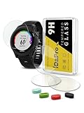 iDaPro Displayschutz Schutzfolie für Garmin Forerunner 935 Smartwatch + 4-teiliger Ladeanschlussschutz, 9H Härte Gehärtetes Glas Displayschutzfolie Einfache Installation [4 Stück]