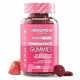 Novomins Perimenopause Gummies - Nahrungsergänzungsmittel für Perimenopause & Menopause - mit Rotklee, Salbeiblatt, Zink, Ashwagandha, Vitamin B6 - Zucker- & Glutenfrei - Hormonbalance für Frauen