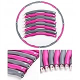 molti Hula Hoop Ř95 cm mit Noppen Fitnessreifen zusammenklappbar aus 8 Elementen Bauchmuskeltraining Fitness zum Abnehmen für Anfänger und Profis