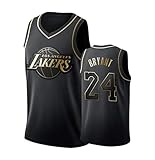 # 24 schwarz-goldenes Basketball-Trikot, Unisex, ärmelloses Sport-Shirt., Schwarz , M