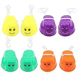 Alipis 4 Paar Balance-Stelzen für Kinder: Laufbecher aus Eimern – rutschfeste Plattform-Stelzen für Kinder – lustiges Lernspielzeug für aktives Spielen zur Koordination