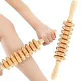 Faszienstab Holz Massageroller, Premium Faszienrolle Holz, Massage Roller Massagegerät, Körper Roller Faszienstab, Faszienrolle Holz für Beine, Nacken, Muskelentspannung, Körperformung