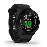 Garmin Forerunner 55 – GPS-Laufuhr mit 1,04“ Always-On-Farbdisplay, täglichen Trainingsempfehlungen, Laufzeitprognose, über 15 vorinstallierten Sport-Apps, Schwarz und bis zu 14 Tagen Akkulaufzeit