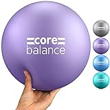 Core Balance Pilatesball - Anti-Burst Yogaball - rutschfestes PVC - Gymnastik, Fitness, Physiotherapie leicht – Einfach Aufzublasen - 200 Kg Maximalgewicht - 23 cm groß, 200 g - 4