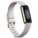 Fitbit Luxe Health & Fitness Tracker with 6-Month Fitbit Premium Membership Included, Stress Management Tools and up to 5 Days Battery, Soft Gold / White