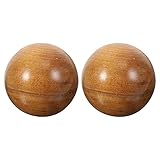 HEALLILY 2 Stücke Qi Gong Kugeln Holz Baoding Kugeln Meditation Kugeln Qigongkugeln Massageball Massagekugel Hand Massage Ball Chinesische Gesundheit Übung Bälle für Entspannung Handtherapie