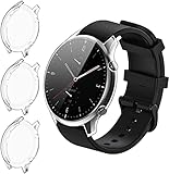 ivoler 3 Stücke Klar Silikon Hülle für Amazfit GTR 2e / Amazfit GTR 2 Schutzhülle, Vollständige Abdeckung Schutzfolie Weiche TPU Cover Case Schutz Displayschutz Folie